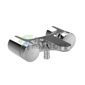 Смеситель для ванны FIMA Carlo Frattini Texture Collection настенный с Н-ручками, хром (F5604/1HCR) - фото 1