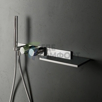 Встраиваемый смеситель для душа Fantini Milano с ручным душем (2 выхода), хром (31 02 E584B) - фото 1