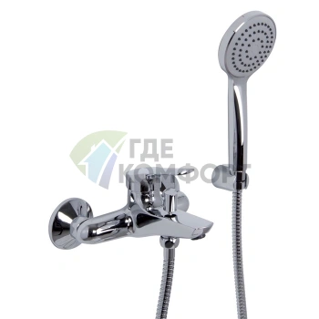 Смеситель для ванны FIMA Carlo Frattini Serie 4 с душевым комплектом, хром (F3764CR) - фото 1