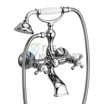 Смеситель для ванны SIMAS VICTORIA настенный с душем, хром (VIBVI cr) - фото 1