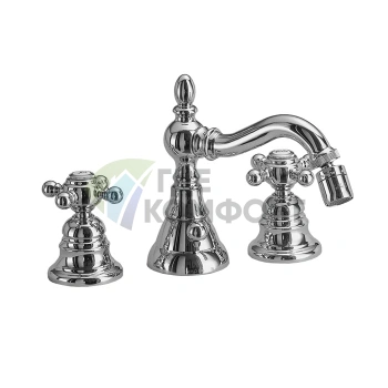 Смеситель для биде FIMA|Carlo Frattini Elizabeth с вращающимся изливом и донным клапаном, хром (F5082CR) - фото 1