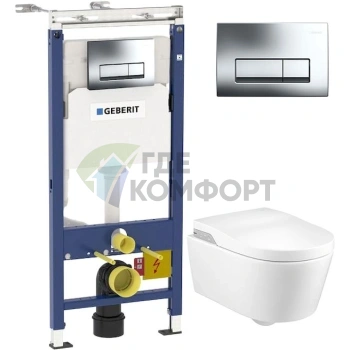 Готовое решение: комплект инсталляции Geberit Duofix и подвесной унитаз Roca Inspira с функцией биде