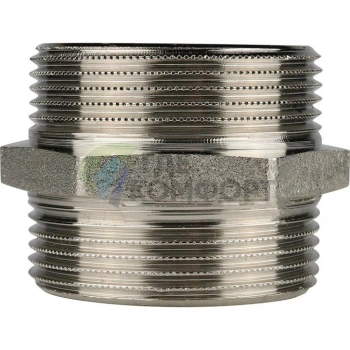 Ниппель STOUT HH 1 1/2 наружная резьба никелированный - фото 2