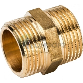 Ниппель STOUT НН 3/4 наружная резьба латунный - фото 4