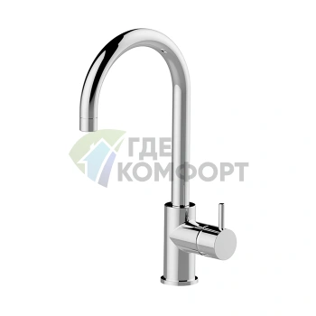 Однорычажный смеситель CISAL LESS NEW для раковины с поворотным изливом в хроме (LN00053521) - фото 1