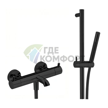Термостатический смеситель для ванны с выдвижной штангой и ручным душем (LNS2301640) - фото 1
