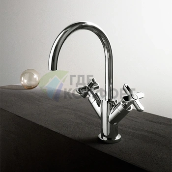 Смеситель для раковины Fantini Icona Classic с нажимным донным клапаном, хром (53 02 R056F) - фото 1