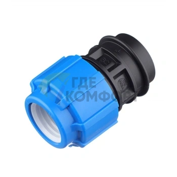 Муфта с внутренней резьбой 32x1 ПНД Политэк - фото 1