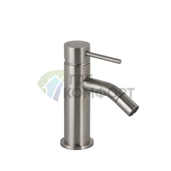 Смеситель для биде FIMA Carlo Frattini Spillo Steel на 1 отверстие с донным клапаном click-clack, цвет INOX (F3072INOX) - фото 1