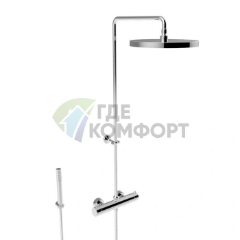 Термостатический смеситель для душа Stella Bamboo с полной комплектацией (UN 02611 CR00) - фото 1