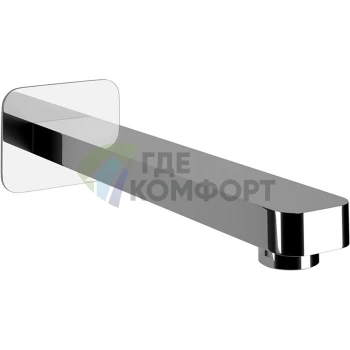 Элегантный настенный излив CISAL Cherie 200 мм хром (CU00024021) - фото 1