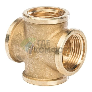 Крестовина STOUT ВВ 1 внутренняя резьба латунная - фото 2