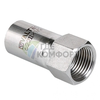 Пресс-вставка с внутренней резьбой 18 мм х 04 из нержавеющей стали VTi.907.I.001804 VALTEC (ВАЛТЕК) - фото 1