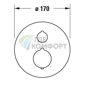 Термостатический смеситель для душа Duravit C.1 скрытого монтажа (хром) (C14200016010) - фото 2