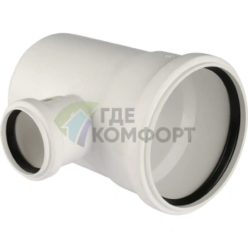 Тройник канализационный Raupiano Plus 110/50х87° REHAU (РЕХАУ - 11213241001) - фото 1