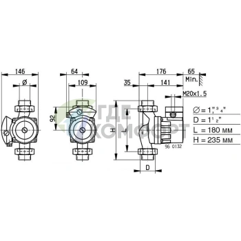 Циркуляционный насос Biral M 15-1 - фото 2