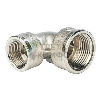 Угольник Stout внутренняя/внутренняя резьба латунный ВВ 1 x 3/4 никелированный - фото 1