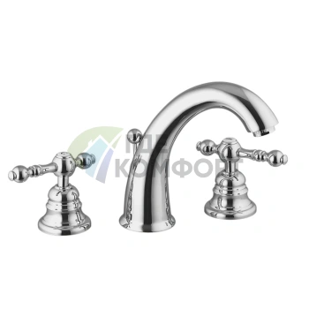 Смеситель для раковины FIMA|Carlo Frattini Epoque на 3 отверстия с донным клапаном в хроме (F5071CR) - фото 1