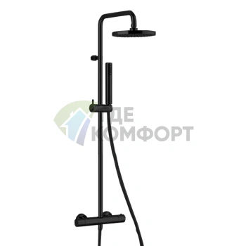 Душевая штанга Fantini NOSTROMO с внешним смесителем, черный матовый (86 13 8129) - фото 1