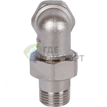 Разъемное угловое соединение, американка ВН 1/2 уплотнение под гайкой o-ring кольцо, никелированное Stout - фото 2