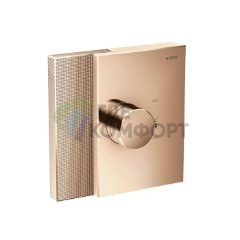 Термостат для душа AX Edge Highflow с алмазной огранкой и покрытием из полированного красного золота (46741300) - фото 1