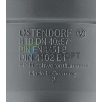 Отвод канализационный HTB 40 90° Ostendorf - фото 3