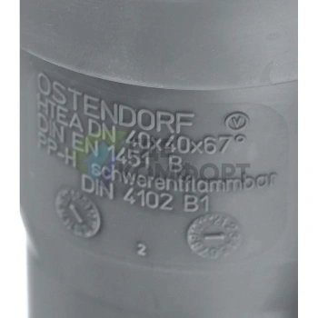 Тройник канализационный HTEA 40х40/67° Ostendorf - фото 3