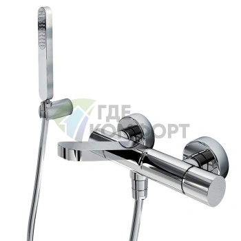 Смеситель для ванны FIMA Carlo Frattini Nomos Go с душевым комплектом, хром (F4164CR) - фото 1