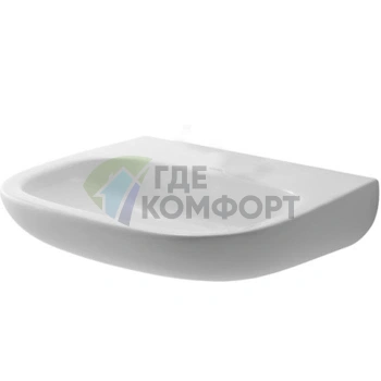 Медицинская раковина Duravit D-Code 600x460мм без перелива и отверстия, белая (23116000702) - фото 1