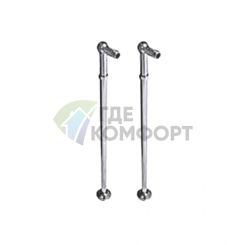 Напольные стойки Kerasan Retro 80 см для высокого смесителя ванны (2 шт., хром) (739590 cr) - фото 1