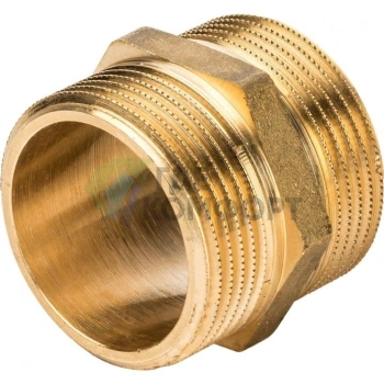 Ниппель STOUT НН 1 1/4 наружная резьба латунный - фото 4