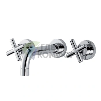 Смеситель для раковины FIMA Carlo Frattini Maxima настенный, 3 отверстия, хром (F5321L/5CR) - фото 1