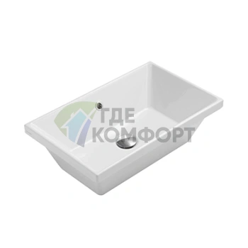 Раковина GLOBO Stockholm под столешницу 55x34см без отв под смесительитель цвет белый - фото 1