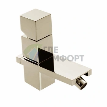 Смеситель для биде Bossini Cube с заглушкой 1 1/4, шлифованный никель (Z004401.094) - фото 1