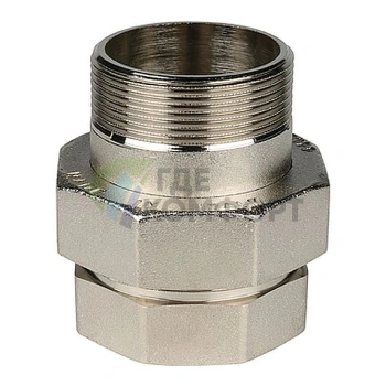 Разъемное соединение STOUT американка ВН с резиновым уплотнением 2 никелированное - фото 2