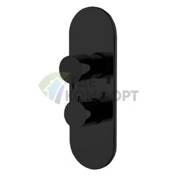 Термостатический смеситель для душа FIMA Carlo Frattini WELLNESS встроенный, на 2/3 источника, черный матовый (F3239X7NS) - фото 1