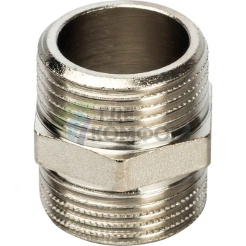 Ниппель STOUT HH 3/4 наружная резьба никелированный - фото 2