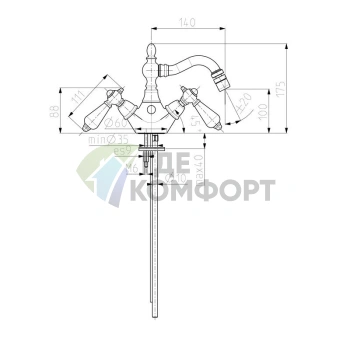 Смеситель для биде FIMA|Carlo Frattini Herend Chic с ручками SWAROVSKI (F5412CCR) - фото 2