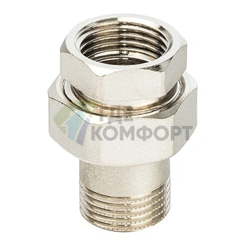 Разъемное соединение STOUT американка ВН с резиновым уплотнением 1/2 никелированное - фото 1