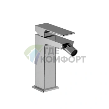 Однорычажный смеситель для биде Fantini Mint с донным клапаном в матовой натуральной стали (34 93 F008F) - фото 1