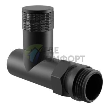 Набор дизайн-вентилей Royal Thermo PIANO 1/2 черный, RTE 56.0011, НС-1422580 - фото 2