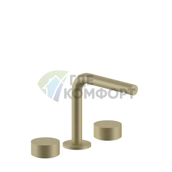 Смеситель для раковины Fantini AF/21 с позолотой, 3 отверстия, без донного клапана (27 P6 A204WF) - фото 1