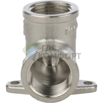 Угольник STOUT с креплением внутренняя резьба латунный ВР 1/2 никелированный - фото 3