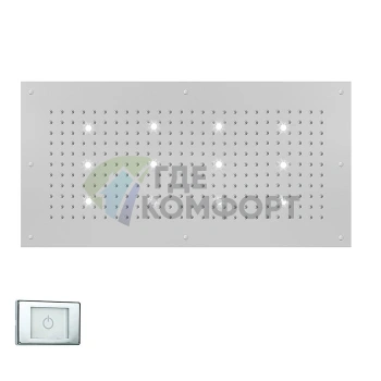 Верхний душ BOSSINI DREAM-XL прямоугольный 1000x500 мм с LED-подсветкой, хром (WI0382.030) - фото 1