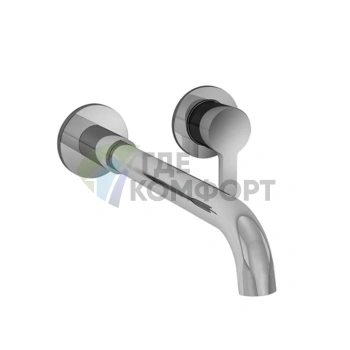 Смеситель для раковины Fantini Icona Classic: встраиваемая модель на 2 отверстия без донного клапана, хром (53 02 R413B) - фото 1