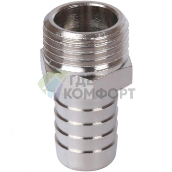 Штуцер НР 1/2x16, никелированный Stout - фото 1