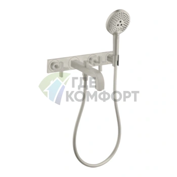 Смеситель для ванны AX Citterio из нержавеющей стали (39441800) - фото 1