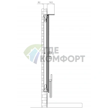 Металлическая антикоррозионная коробка для душевой панели Fantini Acquapura 650102 (74 00 6590) - фото 2