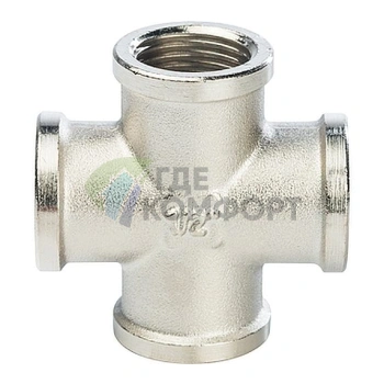 Крестовина STOUT ВВ 1/2 внутренняя резьба никелированная - фото 3