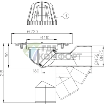 Воронка HL80.3 с листвоуловителем - фото 3